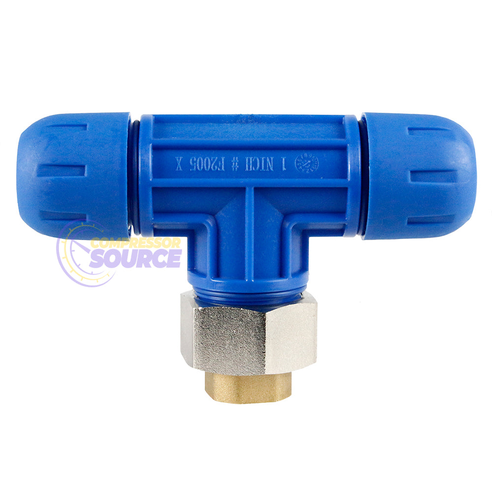 1" x 3/4" NPT Reducing Tee Rapid Air FastPipe F2008 Compressed Air Piping