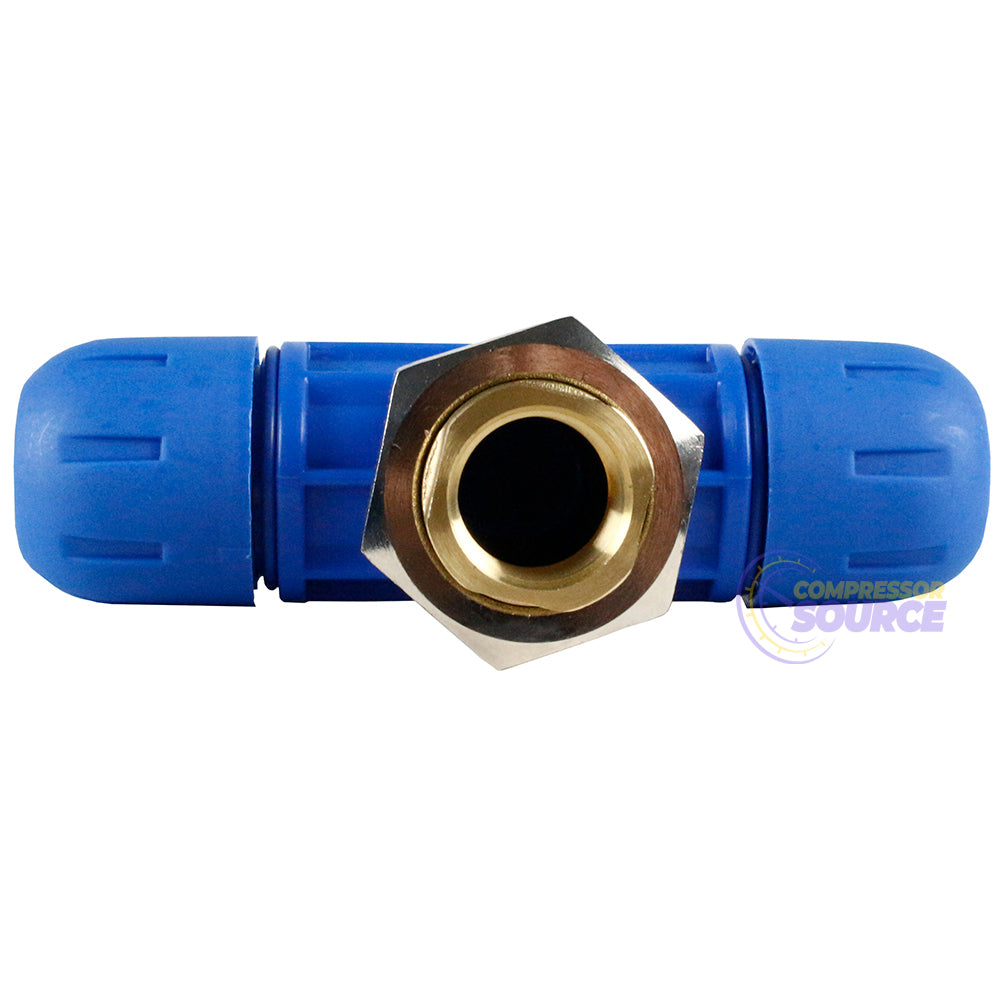 1" x 3/4" NPT Reducing Tee Rapid Air FastPipe F2008 Compressed Air Piping