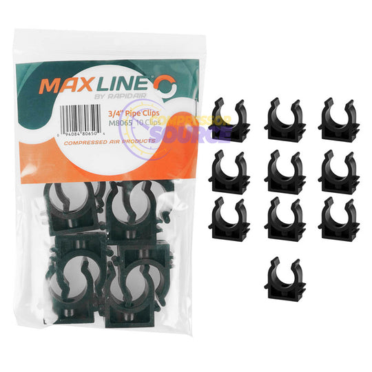 RapidAir MaxLine 3/4" Compressed Air Tubing Wall Mount Clips 10pc. M8065