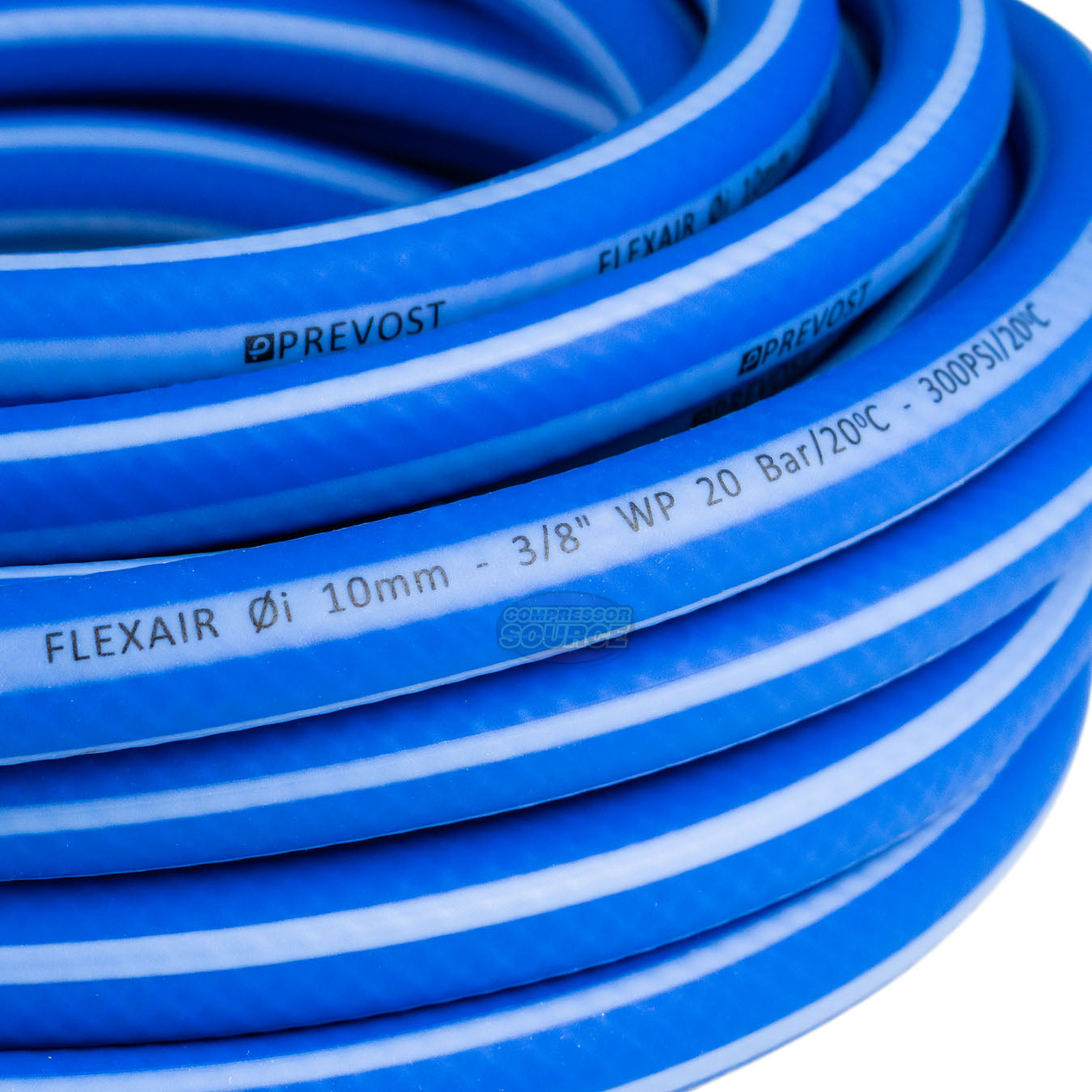 Prevost Flexair 3/8" x 25' Air Hose Extension w/ Prevo S1 Industrial Coupler