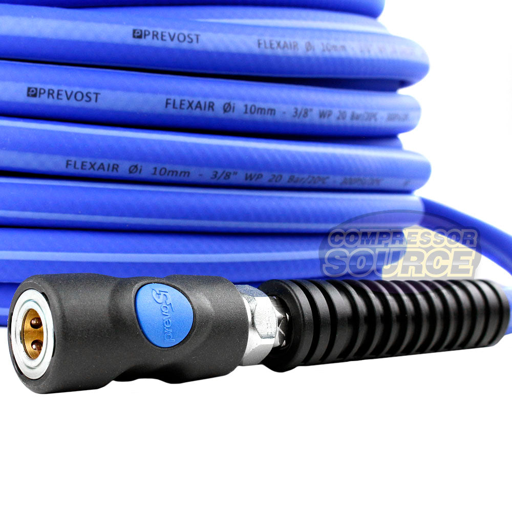 3/8" Flexair 100ft High Flexibility Air Hose Extension with Couplings Prevost