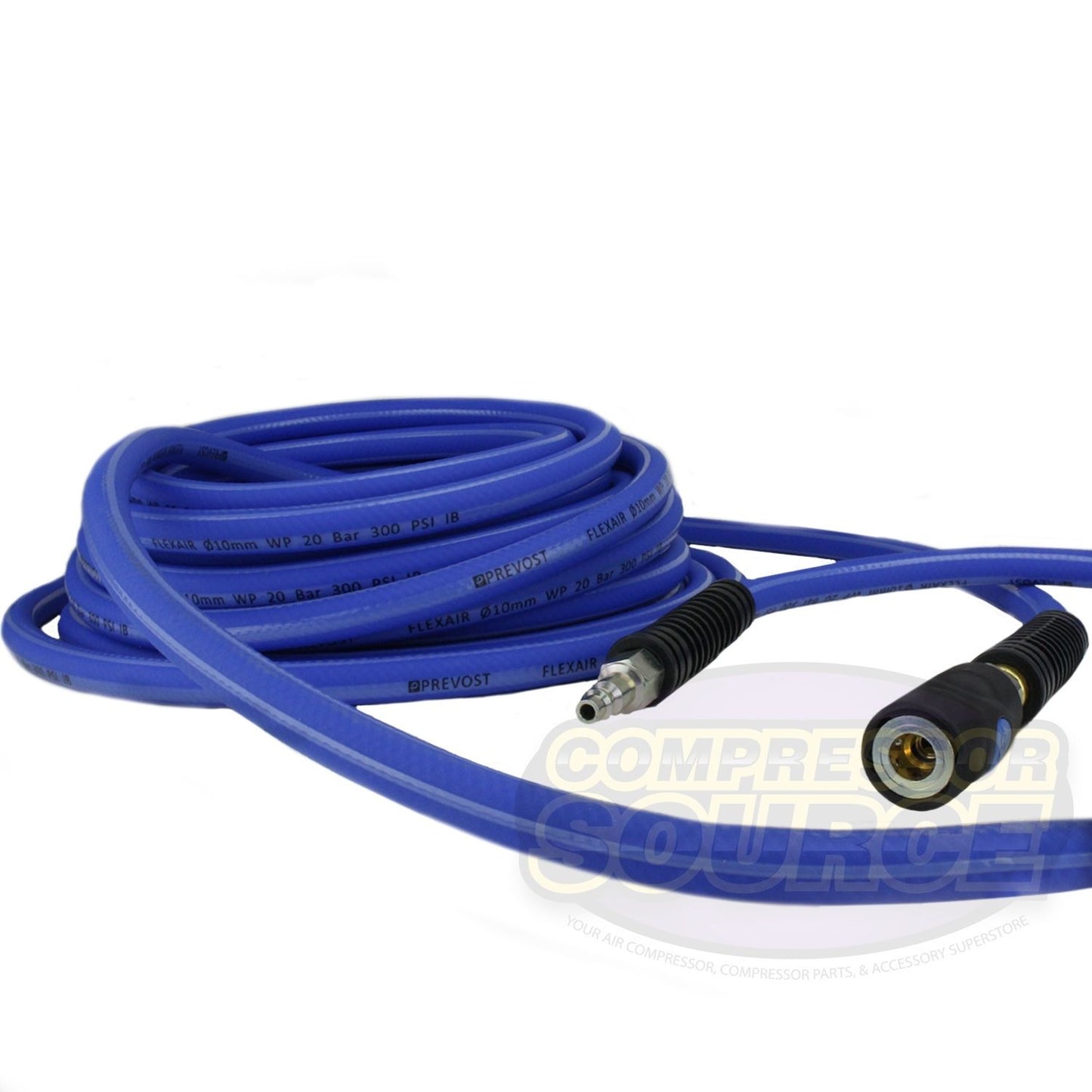 Prevost RISB3850 High Quality Flexair 50' x 3/8" Air Hose with Prevo S1 Industrial Coupler