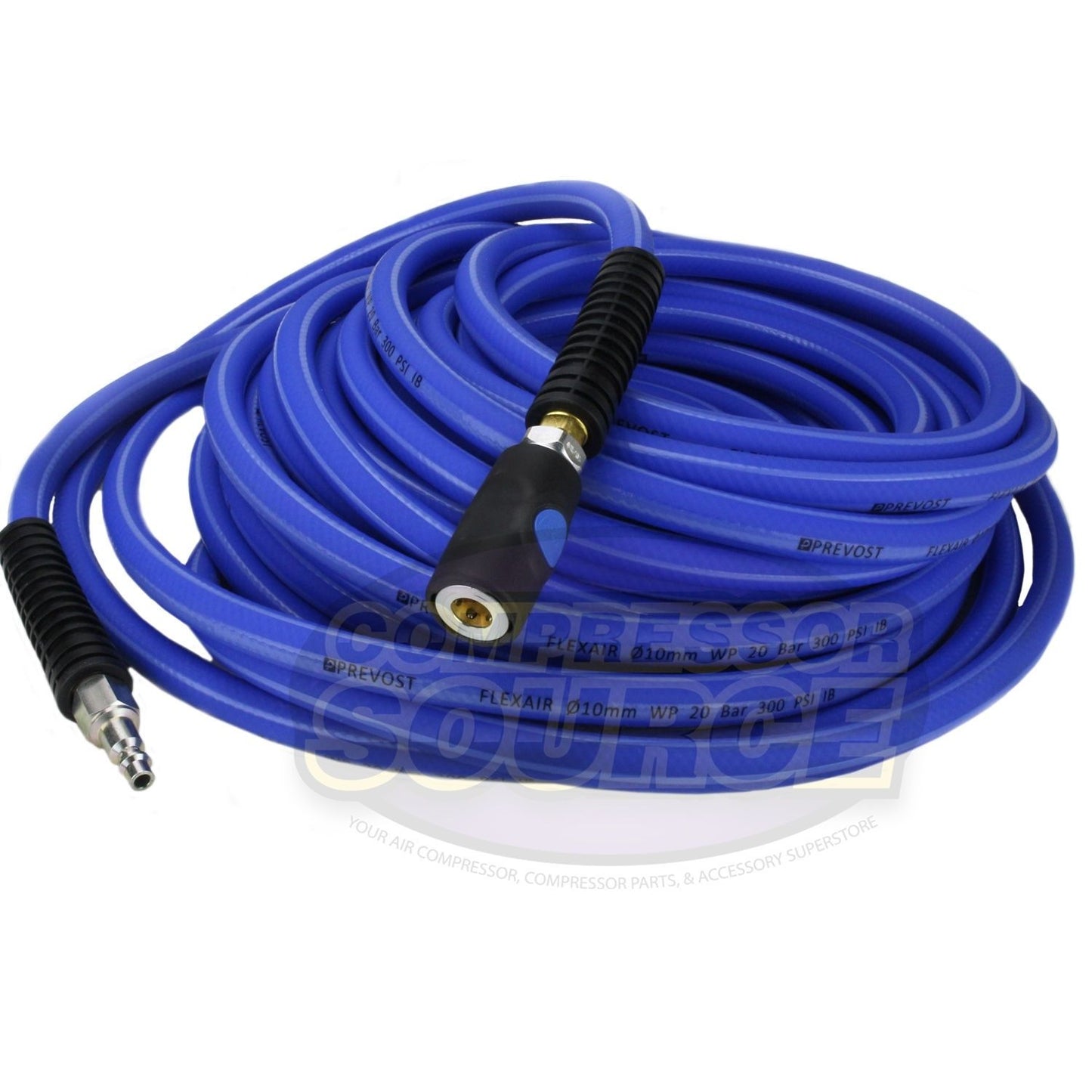 Prevost RISB3850 High Quality Flexair 50' x 3/8" Air Hose with Prevo S1 Industrial Coupler