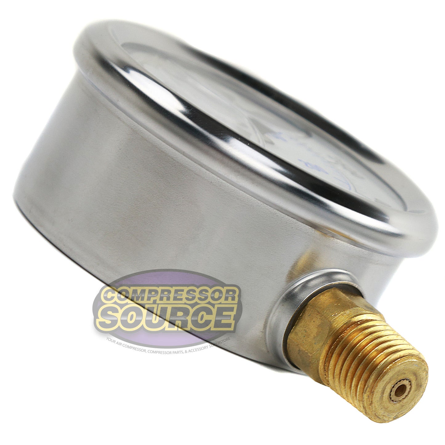 Quality Liquid Filled 2.5" 500 PSI Air Pressure Gauge Lower Side Mount