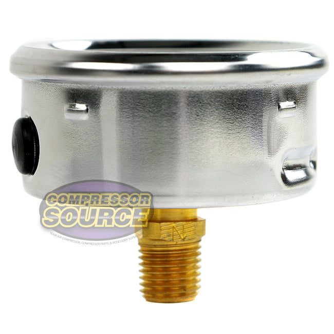 Liquid Filled 0-3,000 PSI Center Back Mount Air Pressure Gauge With 2.5" Face PRO-202L-254P