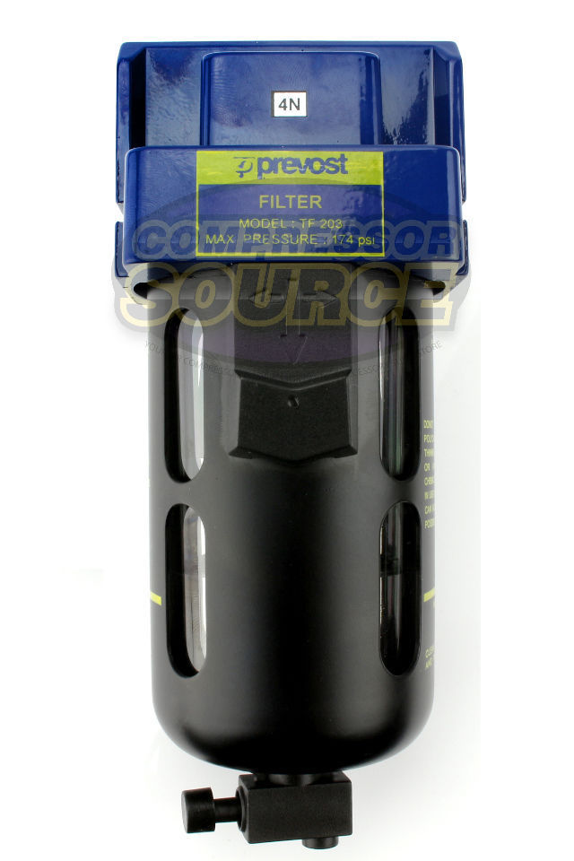 Prevost 1/2" Compressed Air In Line Moisture / Water Filter Trap