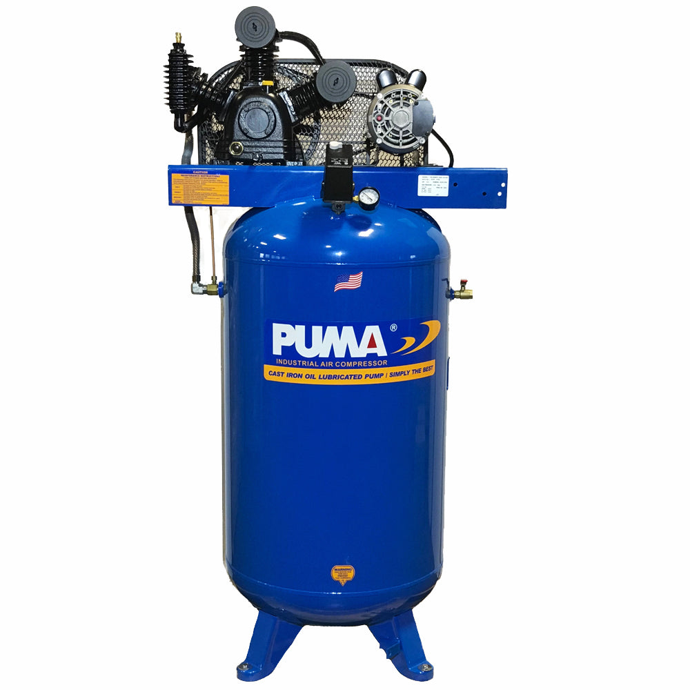 5 HP 17 CFM @ 90 PSI 80 Gallon Air Compressor 2 Stage Puma TK-5080VM