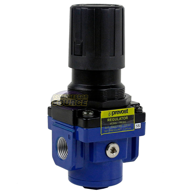 Prevost TR203 1/2" Female NPT Compressed Air In Line Regulator 225 MAX PSI 141 SCFM