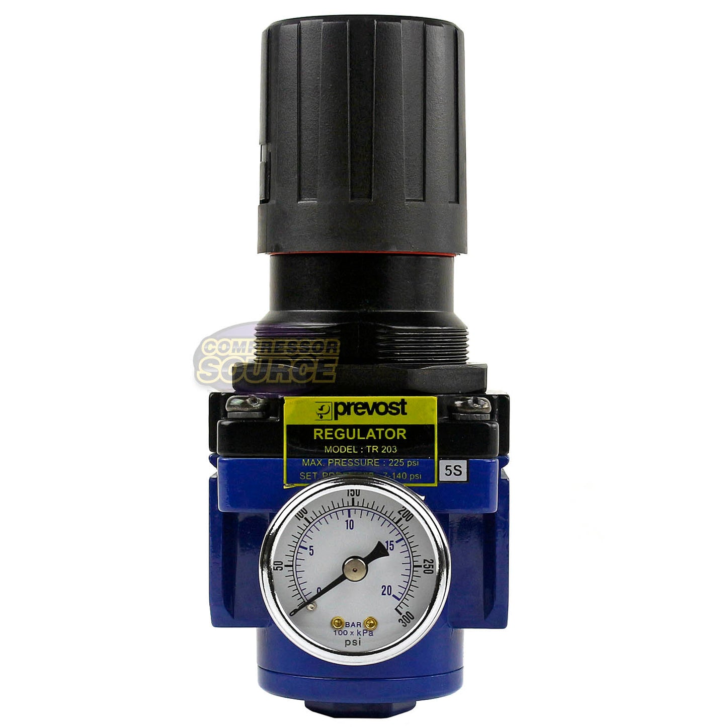 1/2" Female NPT Compressed Air In Line Regulator with 1/2" Air Compressor Gauge