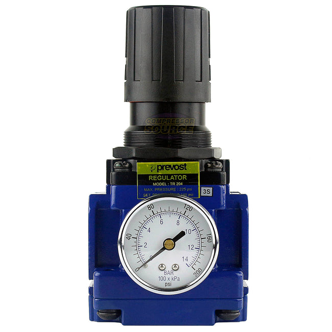 3/4" Female NPT Compressed Air In Line Regulator with 2" Air Compressor Gauge TR204
