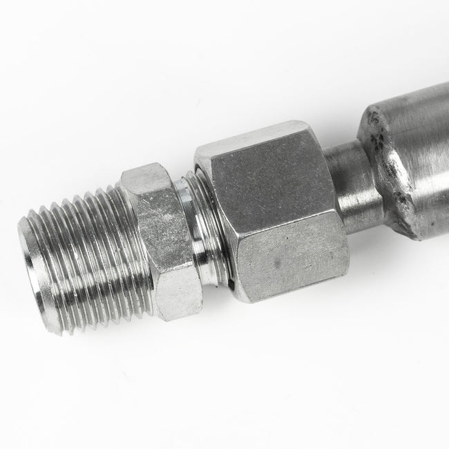 1/2" x 36" Stainless Steel Compressed Air Line Metal Flex Hose with NPT Adapters