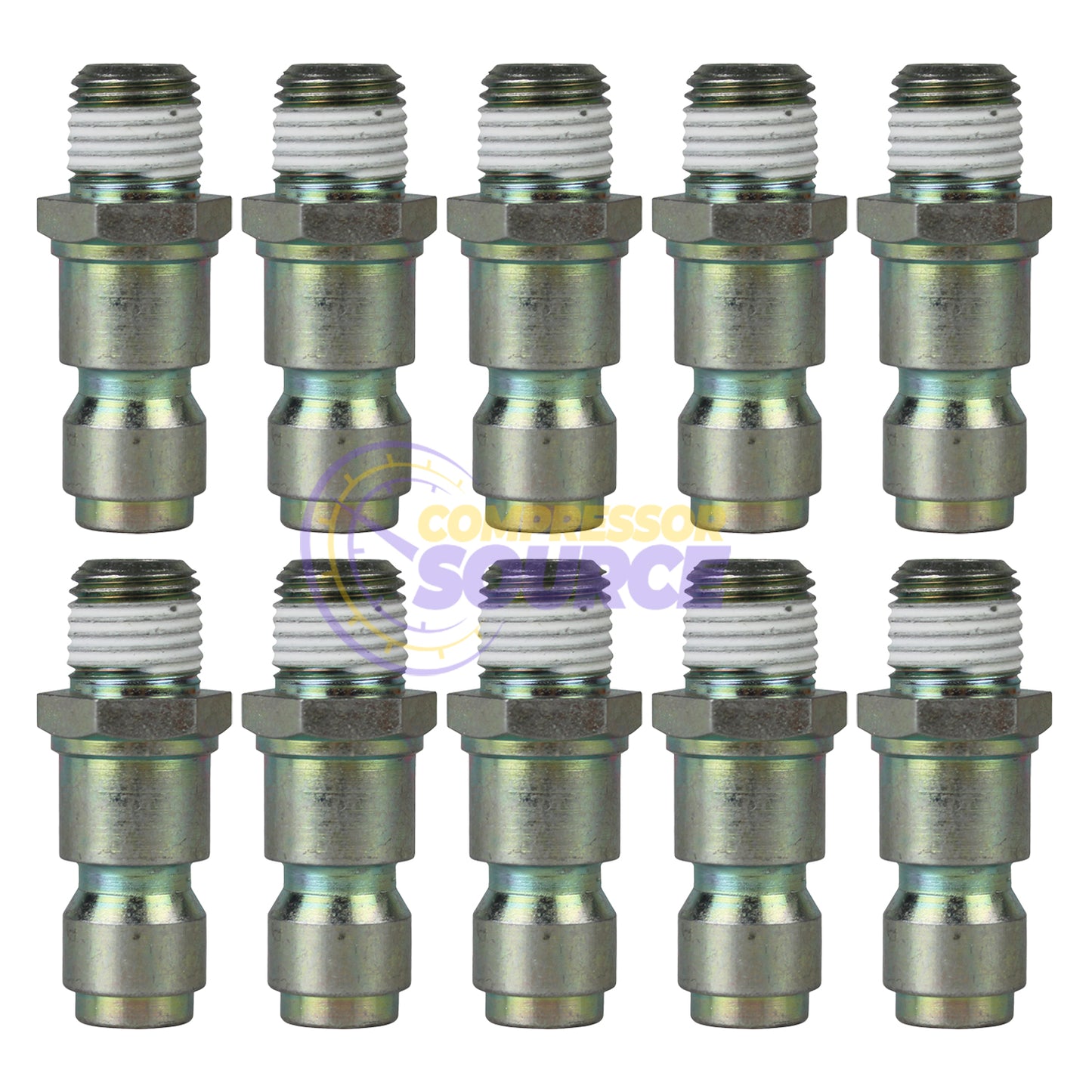Prevost 1/4" Male NPT Plug Truflate Adaptor T Style Corrosion Proof URP086251 Pack of 10