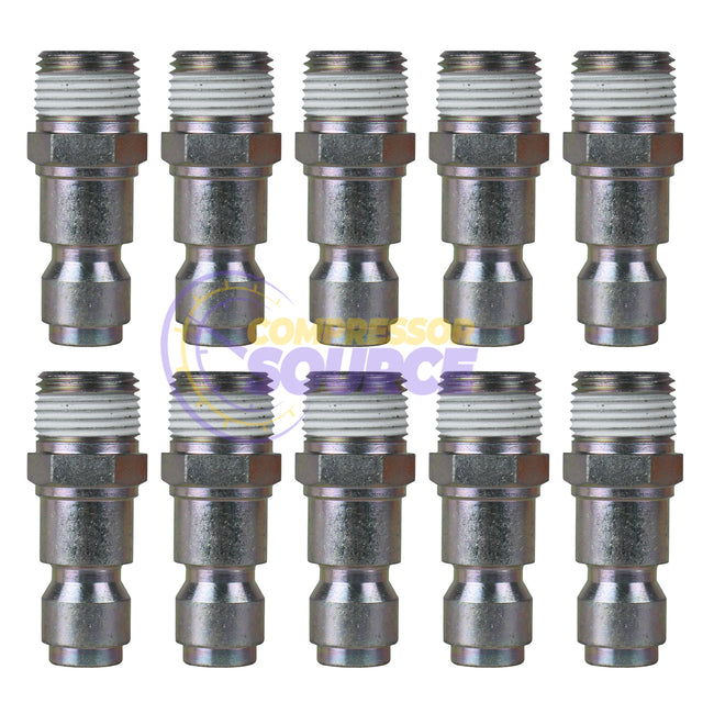 Prevost 3/8" Male NPT Plug Truflate Adaptor T Style Corrosion Proof URP086252 Pack of 10