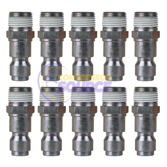 Prevost 3/8" Male NPT Plug Truflate Adaptor T Style Corrosion Proof URP086252 Pack of 10