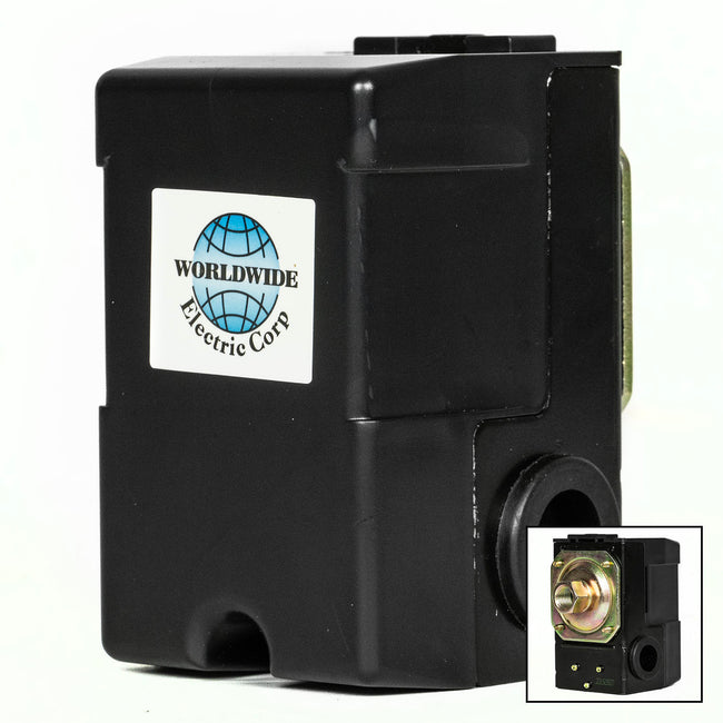 Single Port 140-175 PSI Air Compressor Pressure Switch Control 1/4" NPT 12 Amp