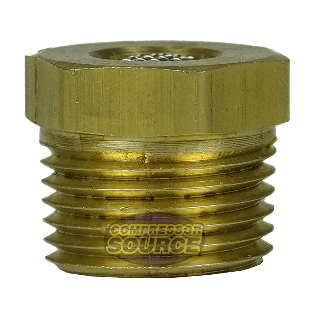 All Brass 3/8" Male NPT Muffler And Exhaust Diffuser For Use With Unloaders
