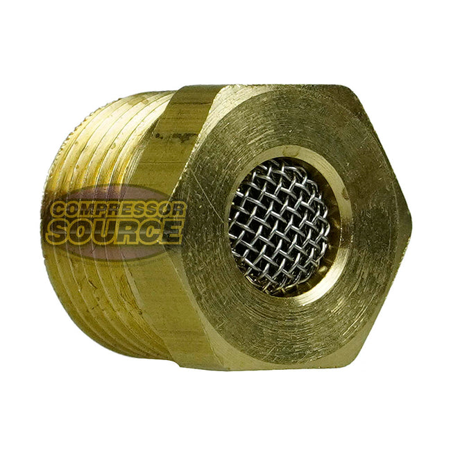 All Brass 3/8" Male NPT Muffler And Exhaust Diffuser For Use With Unloaders
