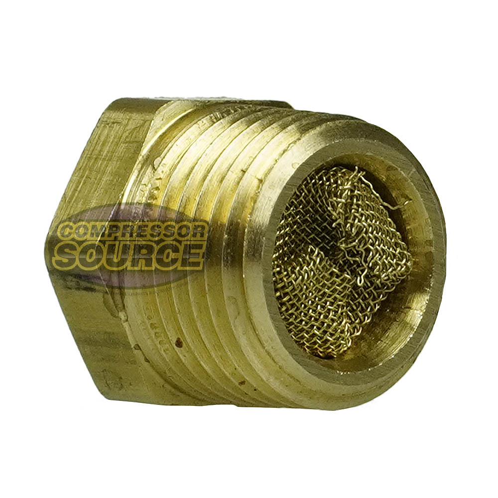 All Brass 3/8" Male NPT Muffler And Exhaust Diffuser For Use With Unloaders