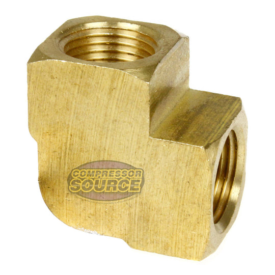 3/8" NPTF 90 Degree Female Elbow Solid Yellow Brass Pipe Fitting Connector 100SE