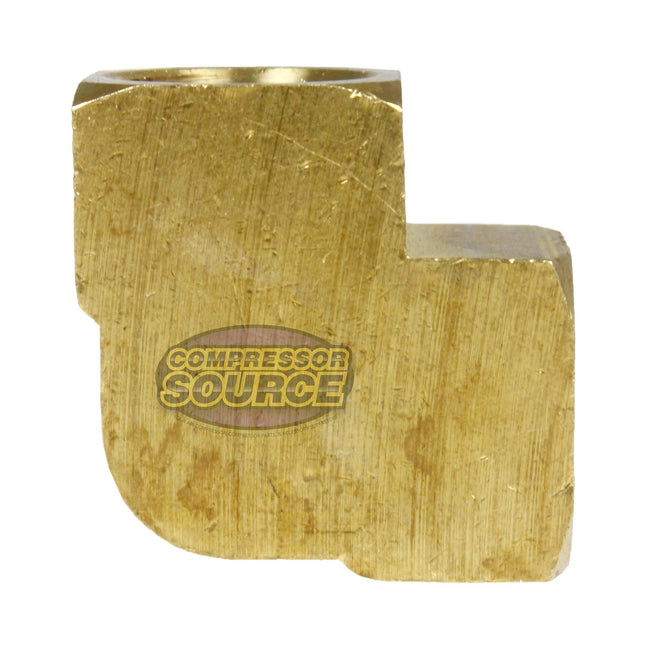 3/8" NPTF 90 Degree Female Elbow Solid Yellow Brass Pipe Fitting Connector 100SE