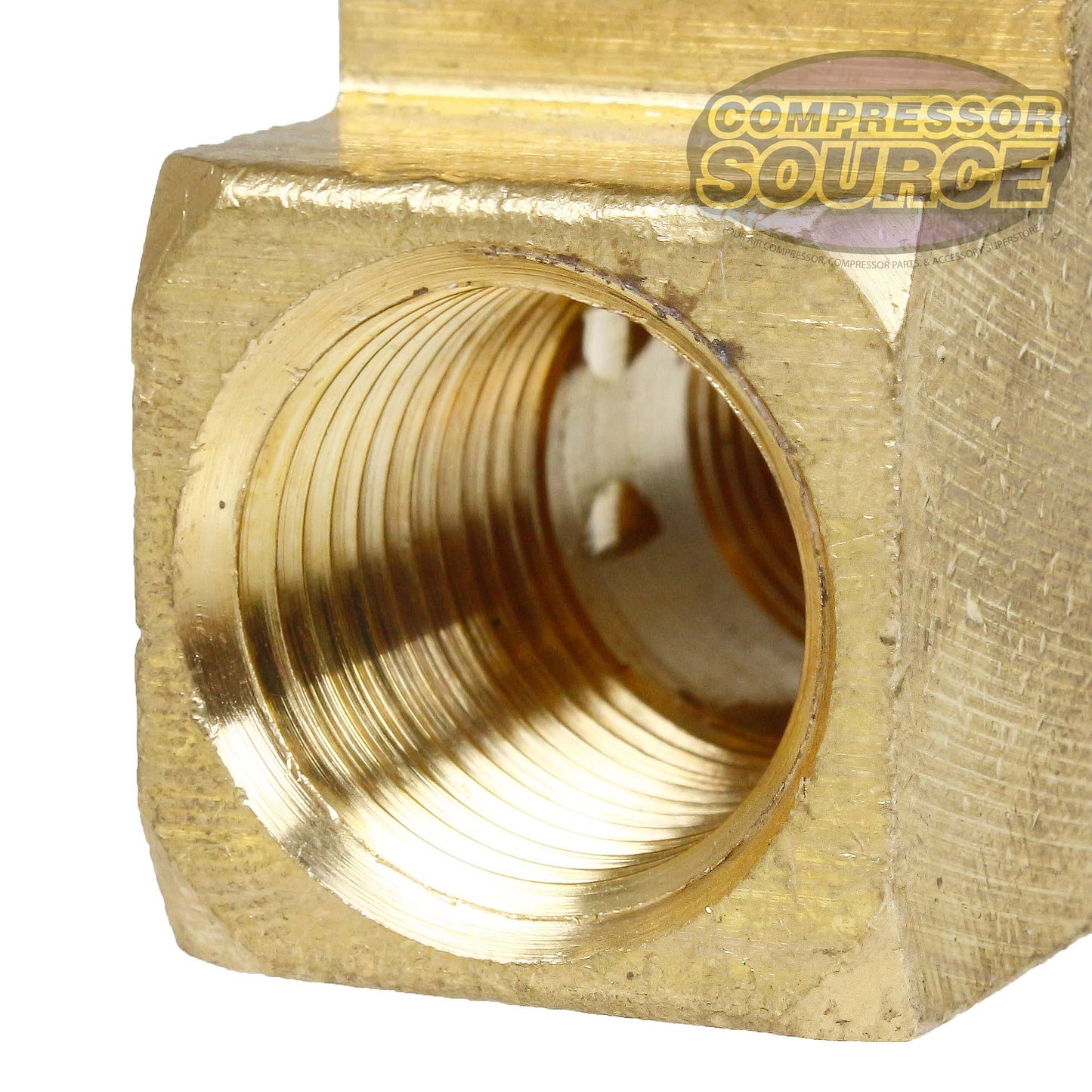 3/8" NPTF Female Union Tee Solid Brass Pipe Fitting T Joint Hose Connector New