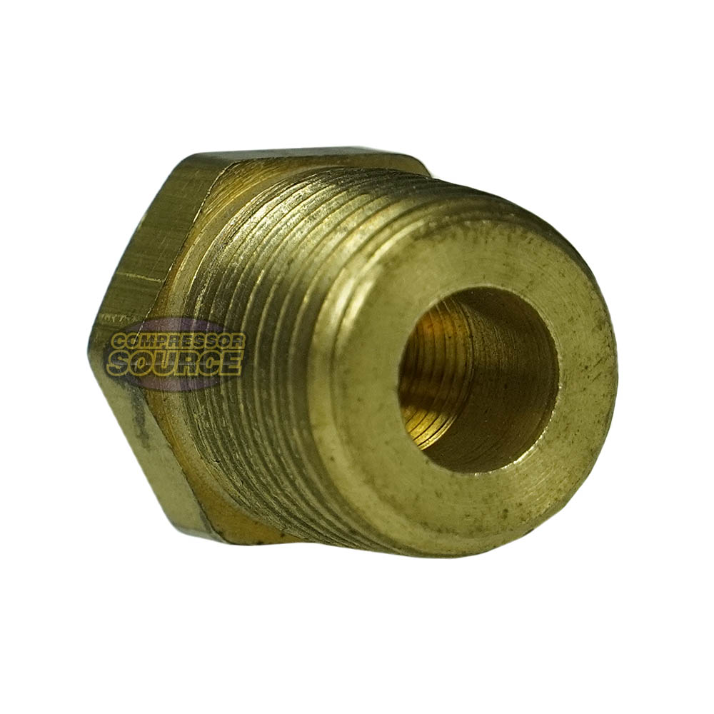 Solid Brass 3/8" Male NPT x 1/8" Female NPT Reducer Bushing Fitting Brass 110E