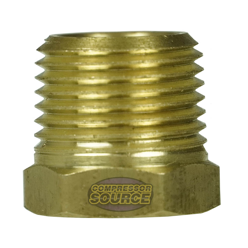 Solid Brass 3/8" Male NPT x 1/4" Female NPT Bushing Reducer Fitting Brass 110EE