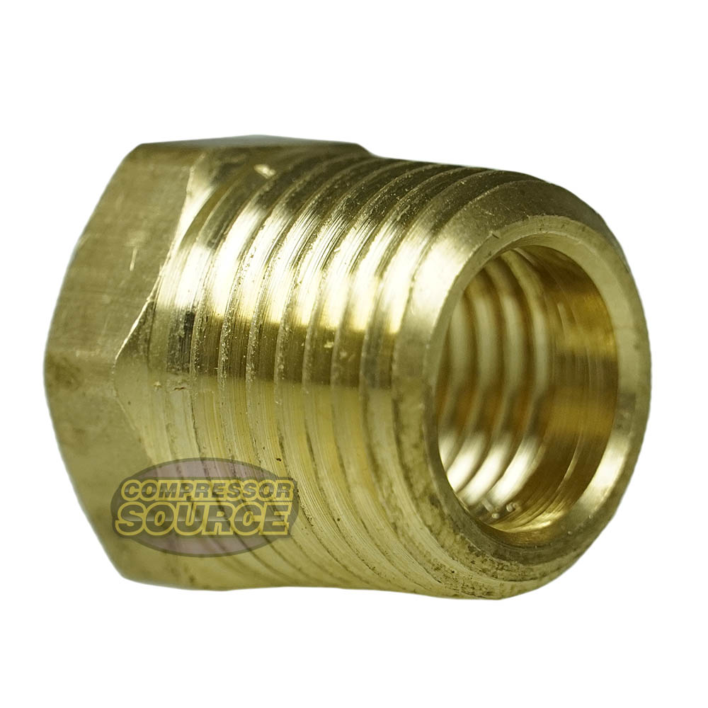 Solid Brass 3/8" Male NPT x 1/4" Female NPT Bushing Reducer Fitting Brass 110EE