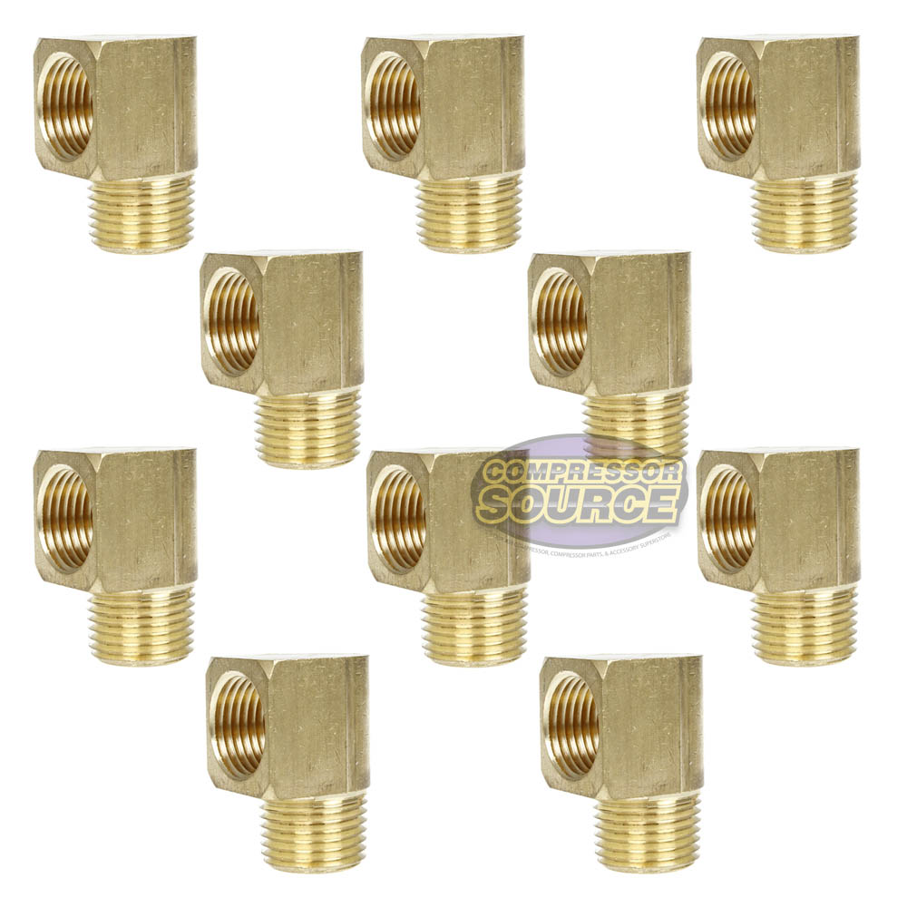 10 Pack 3/4" Male NPTF x Female NPTF 90 Degree Street Elbow Solid Brass Fitting