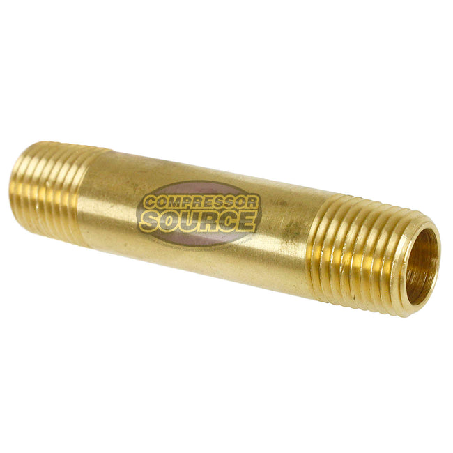 1/4" x 2-1/2" Solid Yellow Brass BR Nipple Extension 1200 PSI Maximum 117C2&1/2