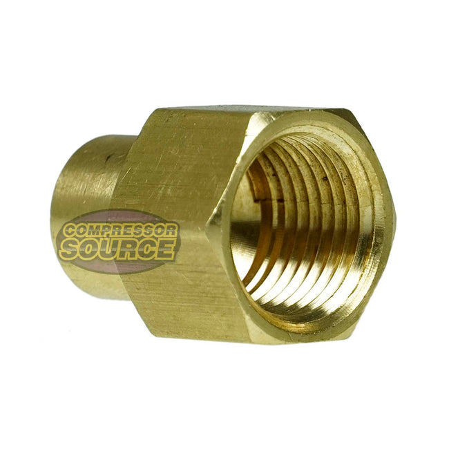 1/2" x 1/4" Yellow Brass Female to Female Coupling Reducer Pipe Fitting 119FC