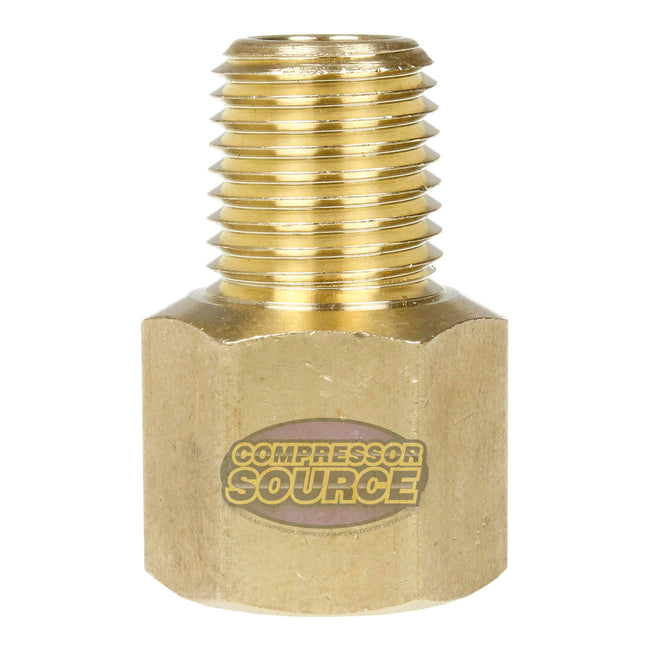 1/4" x 1/4" Female NPTF x Male NPTF Solid Brass Extension Adapter Pipe Fitting