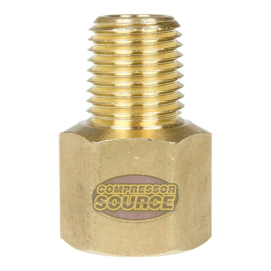 1/4" x 1/4" Female NPTF x Male NPTF Solid Brass Extension Adapter Pipe Fitting
