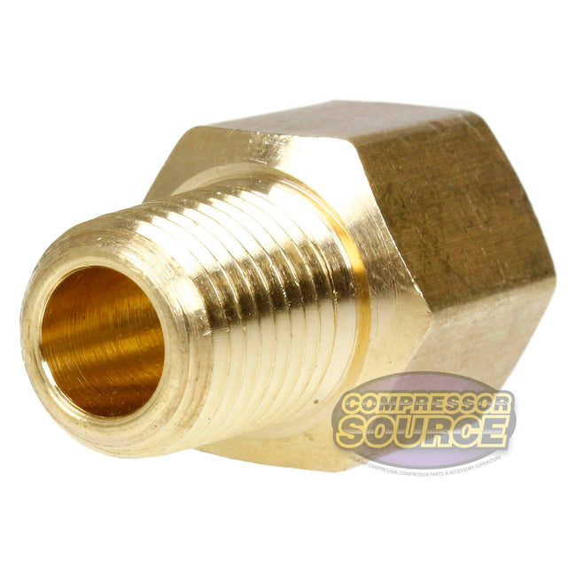 1/4" x 1/4" Female NPTF x Male NPTF Solid Brass Extension Adapter Pipe Fitting