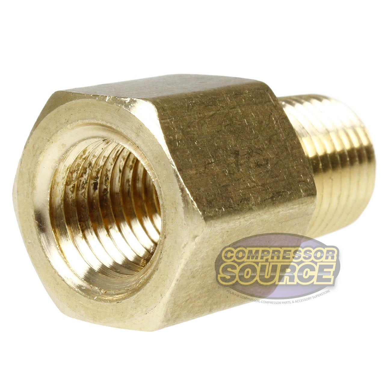 1/4" x 1/4" Female NPTF x Male NPTF Solid Brass Extension Adapter Pipe Fitting