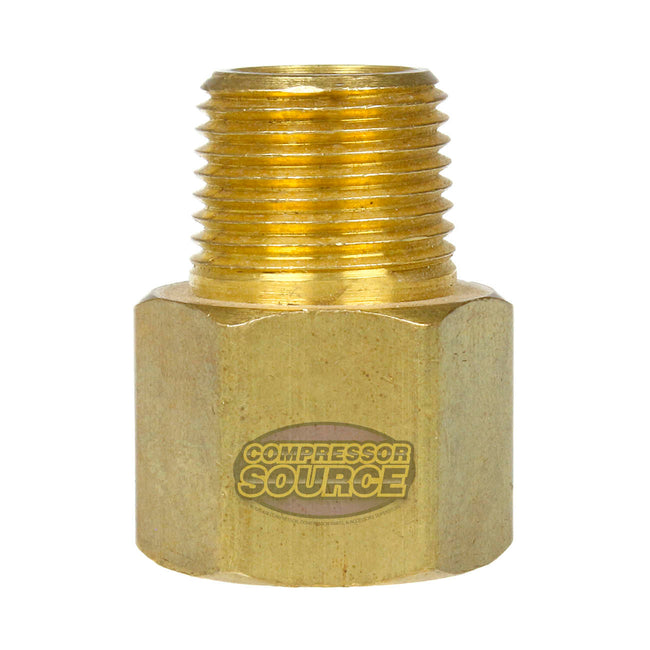 3/8" x 3/8" Female NPTF x Male NPTF Solid Brass Extension Adapter Pipe Fitting