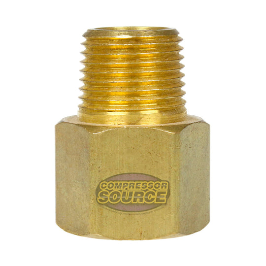 3/8" x 3/8" Female NPTF x Male NPTF Solid Brass Extension Adapter Pipe Fitting