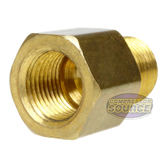 3/8" x 3/8" Female NPTF x Male NPTF Solid Brass Extension Adapter Pipe Fitting