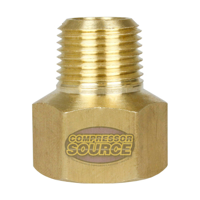 1/2" x 3/8" Female NPTF x Male NPTF Solid Brass Extension Adapter Pipe Fitting