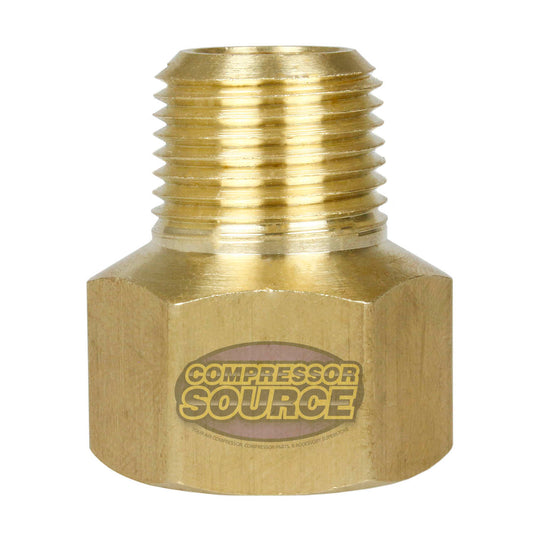 1/2" x 3/8" Female NPTF x Male NPTF Solid Brass Extension Adapter Pipe Fitting