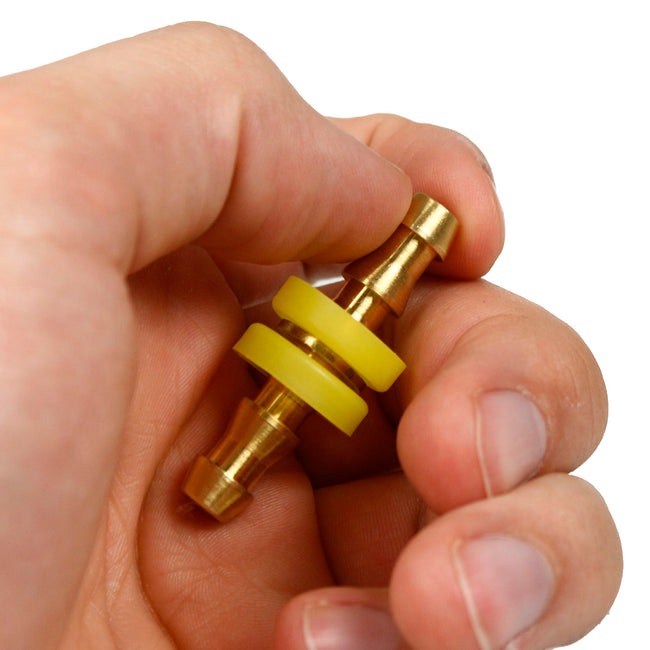 Brass Hose Barb Mender for 1/4" ID Hose Double Sided Fitting Milton USA Made