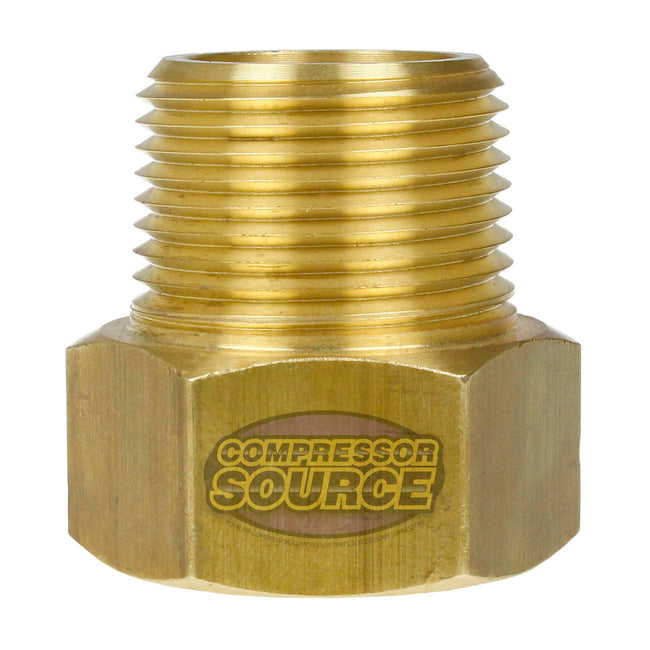 3/4" x 3/4" Female Inverted Flare x Male NPTF Adapter Solid Yellow Brass 202JJ