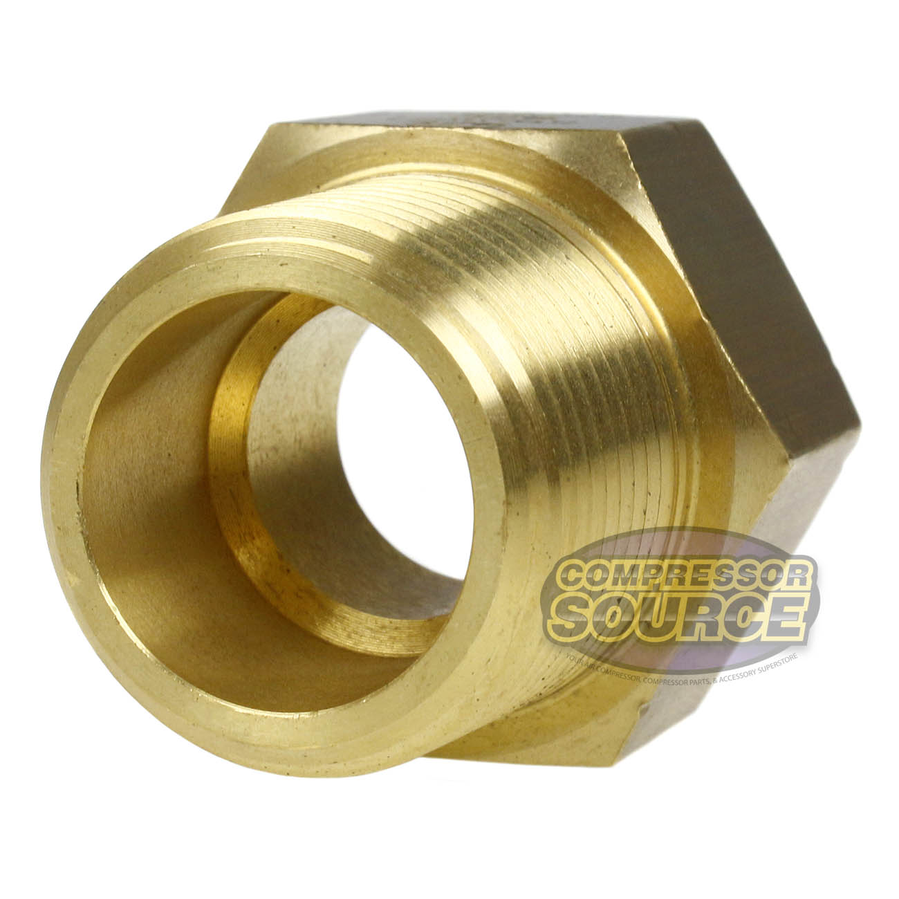 3/4" x 3/4" Female Inverted Flare x Male NPTF Adapter Solid Yellow Brass 202JJ