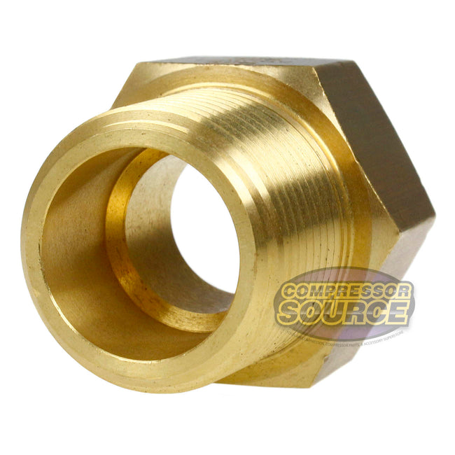 3/4" x 3/4" Female Inverted Flare x Male NPTF Adapter Solid Yellow Brass 202JJ