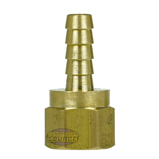 1/4" Barb x 1/4" Female NPT Solid Brass Air Hose Barb Fitting For Hoses 221CC