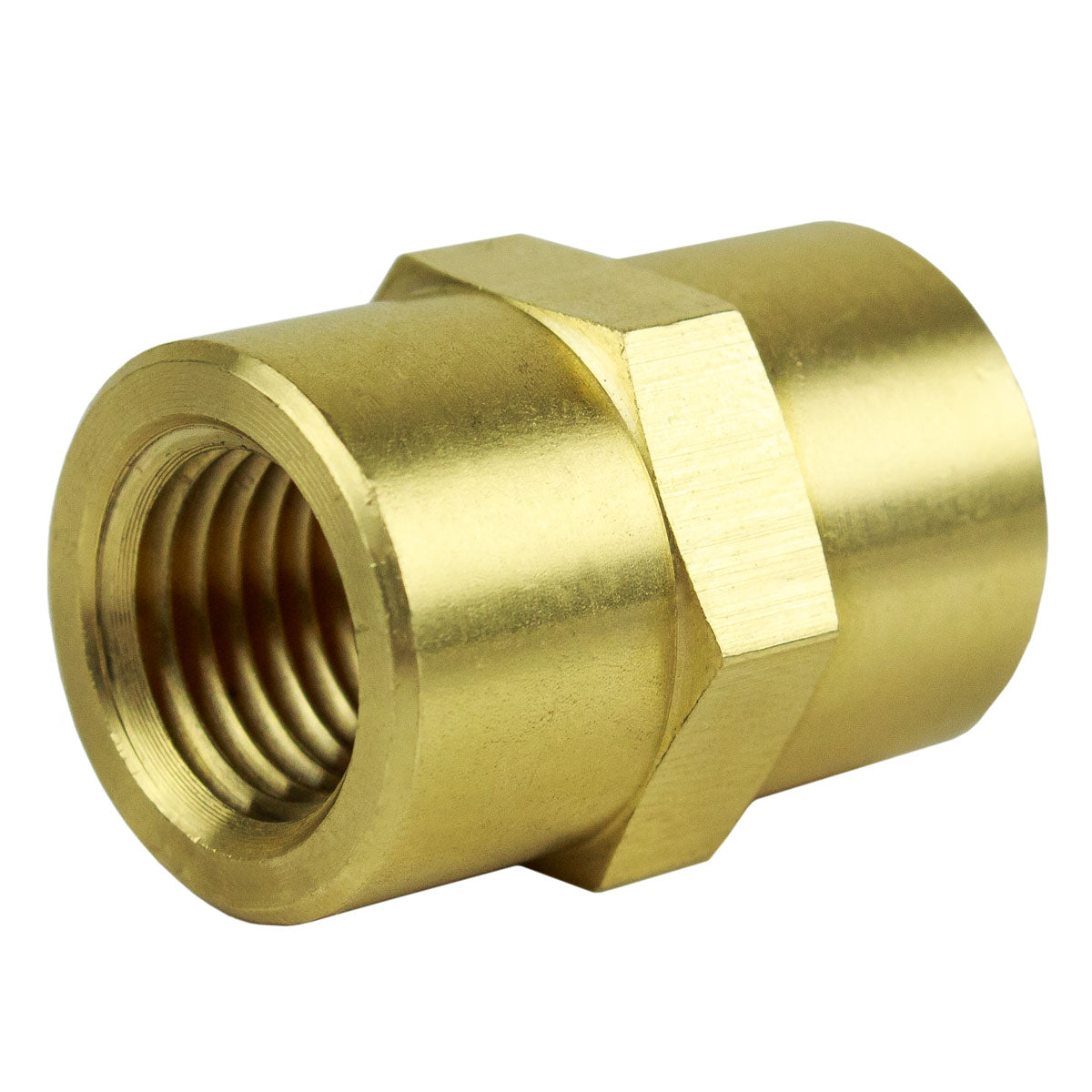 1/4" NPT Female Solid Brass Pipe Union Adapter Fitting WOG Solid Connector