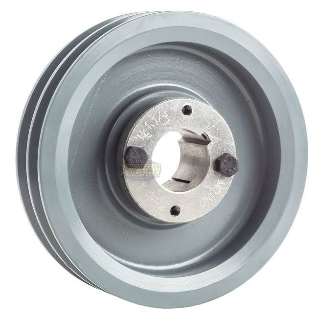 6.25" Double Groove Pulley fits A Section V-Belt 4L with 1.25" Sheave Bushing 2AK64H