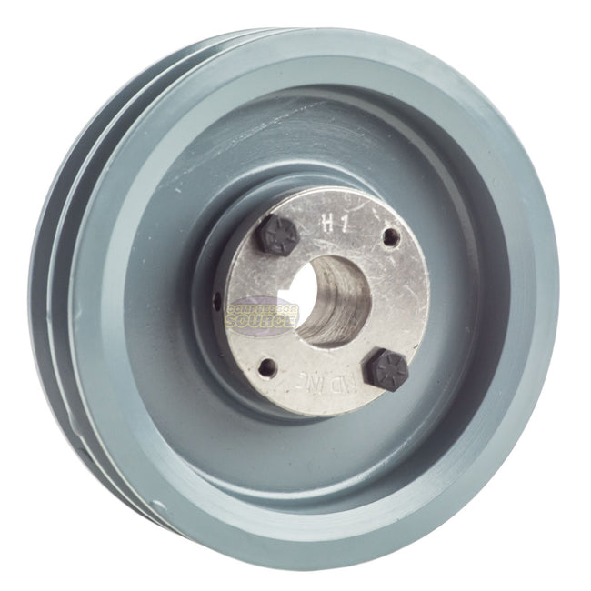 6.25" Double Groove Pulley fits A Section V-Belt 4L with 1" Sheave Bushing 2AK64H