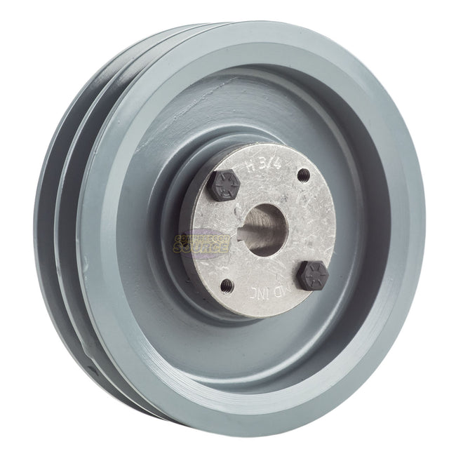 6.25" Double Groove Pulley fits A Section V-Belt 4L with 3/4" Sheave Bushing 2AK64H