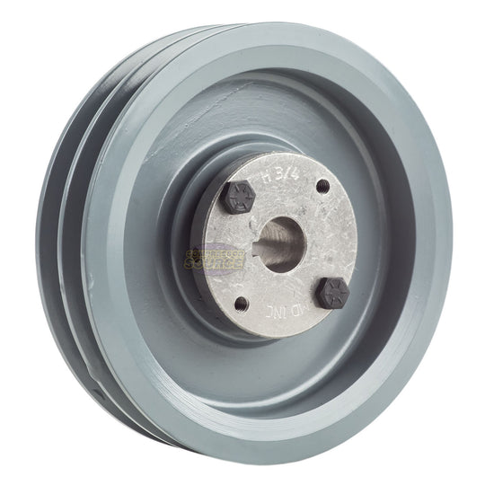 6.25" Double Groove Pulley fits A Section V-Belt 4L with 3/4" Sheave Bushing 2AK64H